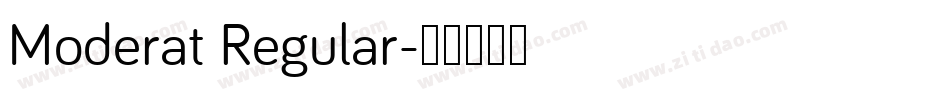 Moderat Regular字体转换